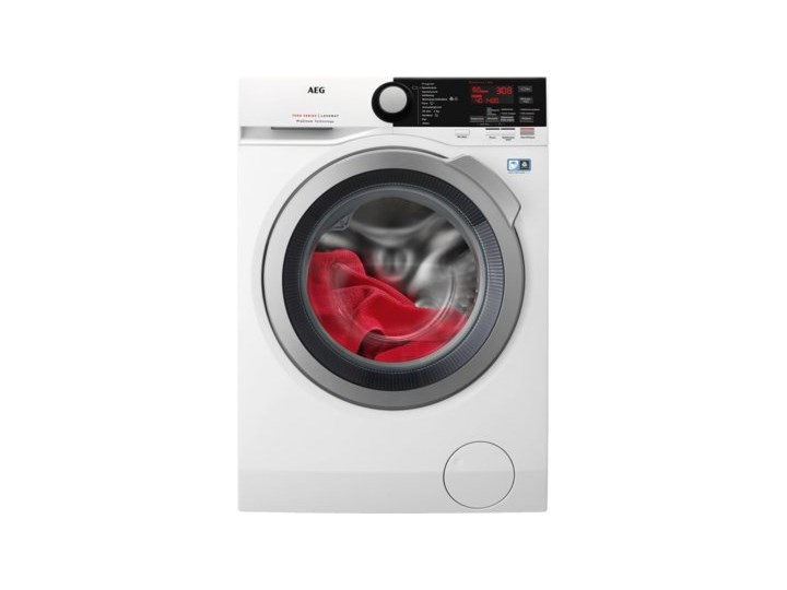 Pralka AEG L7FBE48SP. Klasa energetyczna A+++ Głębokość 50 cm Szerokość 60 cm Wysokość 85 cm Ładowanie Od frontu
