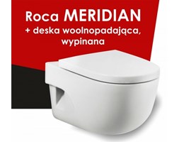 ROCA MERIDIAN muszla podwieszana + deska wolnoopadająca z duroplastu Toscana+ MATA MONTAŻOWA