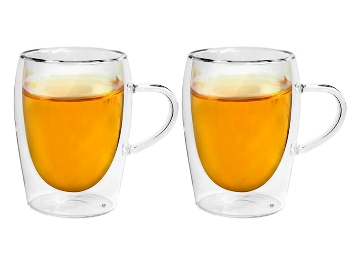 Double Glass Kpl Termicznych Szklanek Z Uchem 300 Ml Szklanki
