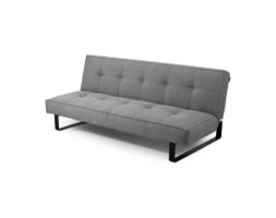 Kanapa Sleek 3 osobowa - rozkładana Customform, stalowy (szary), czarny Głębokość 87 cm drewno rozkładane metal Głębokość 55 cm tkanina Materiał obicia Tkanina