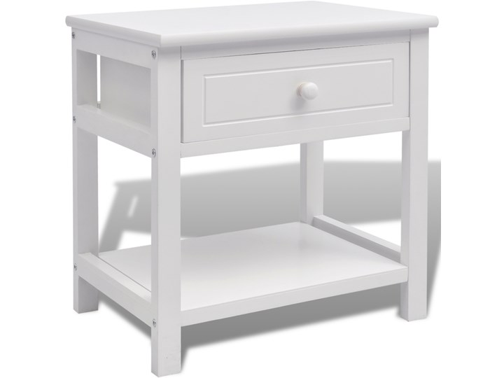 vidaXL Szafka nocna, drewniana, biała Głębokość 29 cm Szerokość 40 cm Płyta MDF Płyta laminowana Nocne Drewno Wysokość 42 cm Uniwersalne Typ Stojące Kategoria Szafki i regały