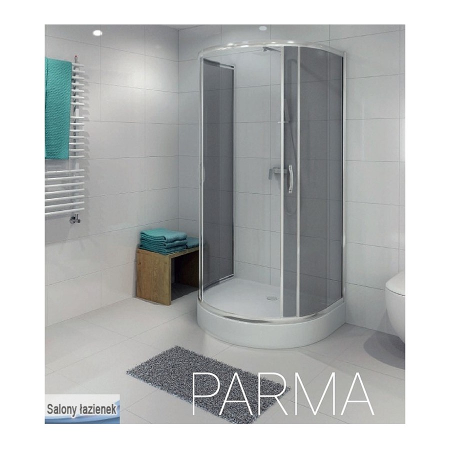 Kabina Przyścienna Nk 100 Z Niskim Brodzikiem Parma Durasan Kabiny