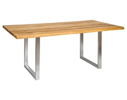 Signu Design Stół drewniany, dębowy Iron Steel