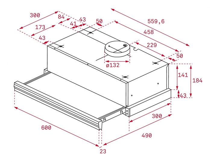 Okap TEKA CNL 6415 Plus Czarny Sterowanie Mechaniczne Okap teleskopowy Szerokość 60 cm Poziom hałasu 69 dB