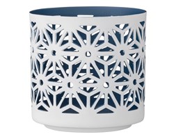 Bloomingville, Świecznik porcelanowy - biało granatowy
