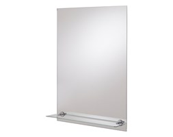 Styl nowoczesny Lustro Cooke&Lewis Garwick z półką 80 x 60 cm Lustra łazienkowe