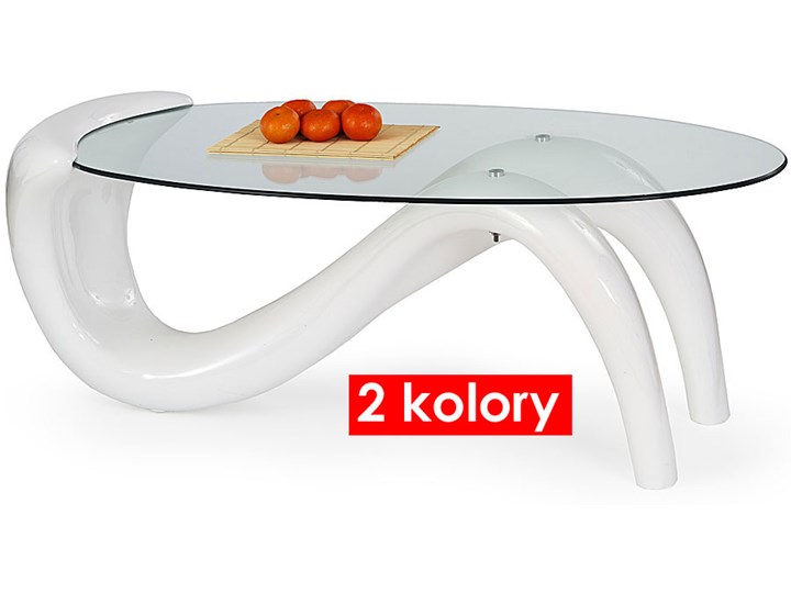 Lakierowana ława Cleo - biały połysk Wysokość 46 cm Styl Nowoczesny