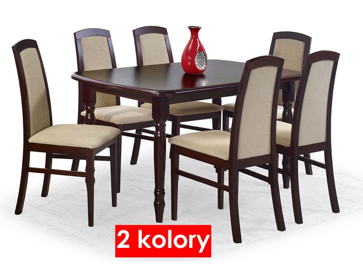 Stół rozkładany Dires - ciemny orzech Wysokość 75 cm Szerokość 80 cm Długość 150 cm Kolor Brązowy Rozkładanie