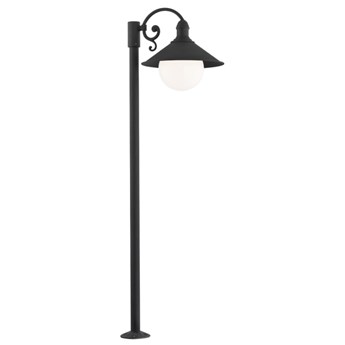 ERBA BIS lampa stojąca 1 x 60W E27 ogrodowa zewnętrzna czarna metal słupek ARGON 3284
