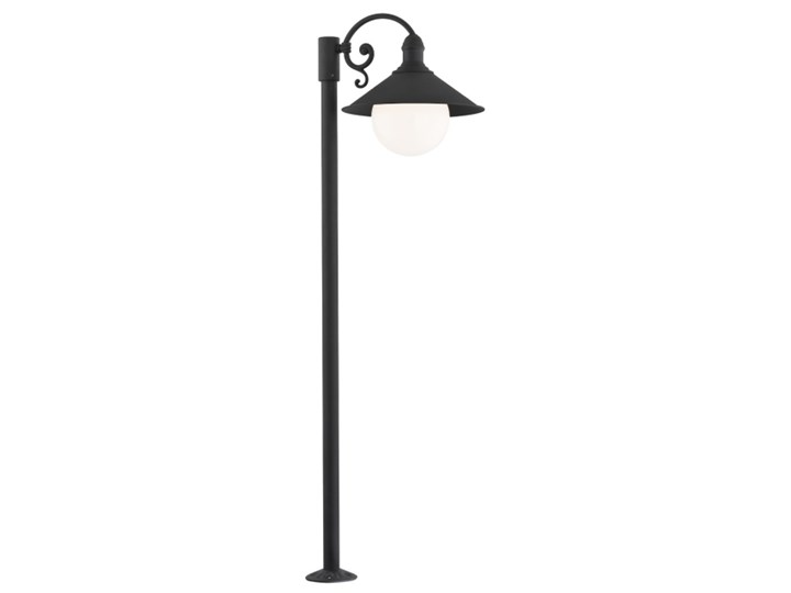 ERBA BIS lampa stojąca 1 x 60W E27 ogrodowa zewnętrzna czarna metal słupek ARGON 3284
