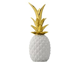 Ananas Bloomingville -biały/złoty Ceramika Owoce Styl skandynawski