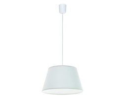 Lampa wisząca Kegle Biała Styl Skandynawski Tworzywo sztuczne Lampa z abażurem Tkanina Ilość źródeł światła 1 źródło