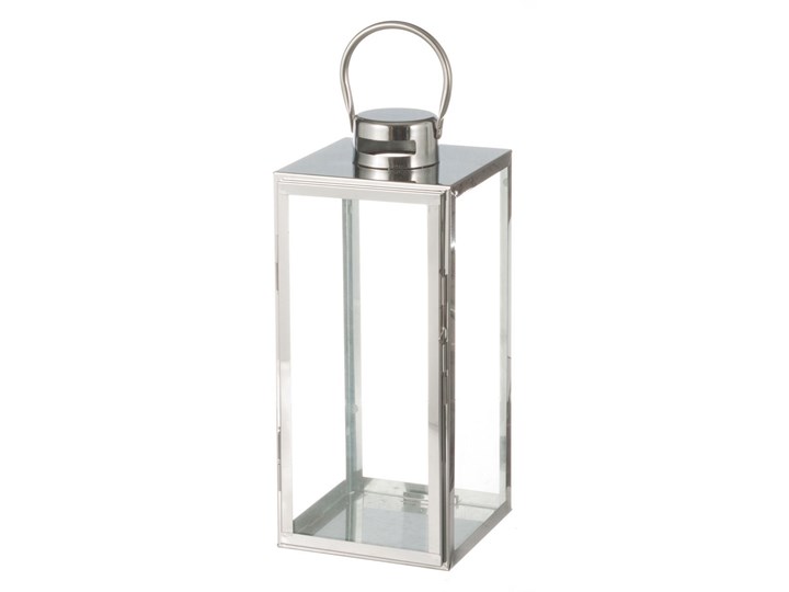 Lampion Elegance Silver 17x17x38cm, 17 × 17 × 38 cm Metal Szkło Kategoria Lampiony do ogrodu