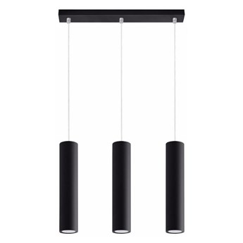 Sollux Lampa Wisząca LAGOS 3 Czarny SL.0329 Oprawa Zwis Sufitowy Oświetlenie Minimalistyczne LED