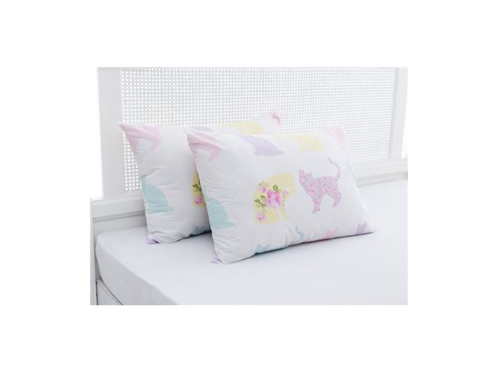 Rosy Cats Bawełna Podwójny Poszewka Na Poduszkę 50x70 Cm Różowy