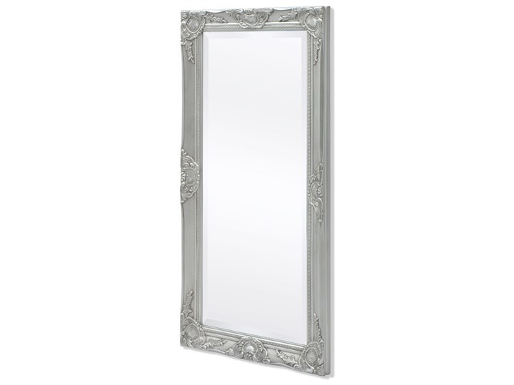 vidaXL Lustro ścienne w stylu barokowym, 100x50 cm, srebrne Prostokątne Lustro z ramą Pomieszczenie Garderoba