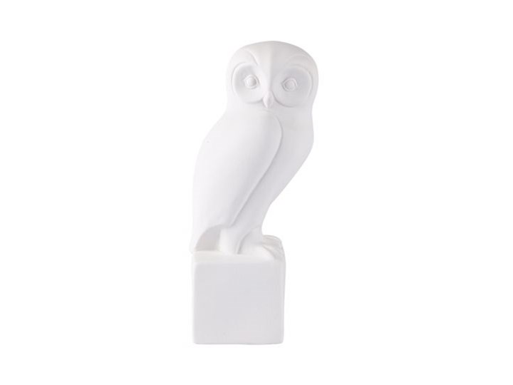 Figurka dekoracyjna Owl Fano 9x22 cm biała