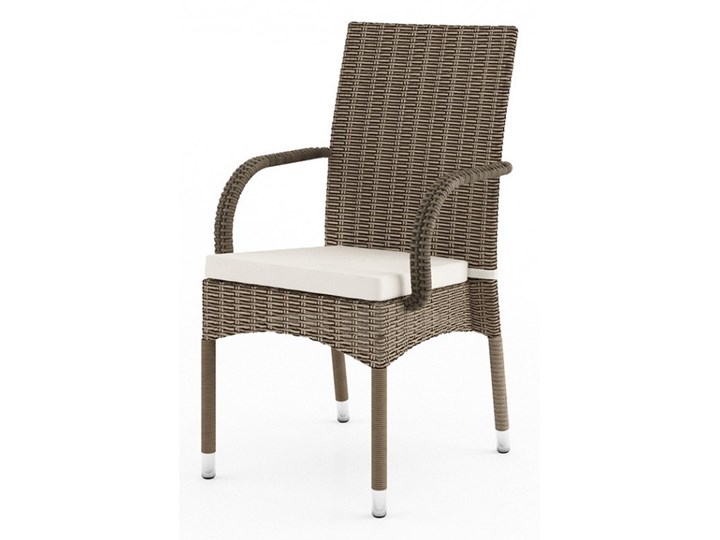 Meble ogrodowe RAPALLO 160cm royal białe Stoły z krzesłami Rattan Tworzywo sztuczne Technorattan Aluminium Styl Skandynawski