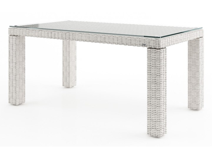 Meble ogrodowe RAPALLO 160cm royal białe Stoły z krzesłami Aluminium Tworzywo sztuczne Technorattan Rattan Kolor Biały