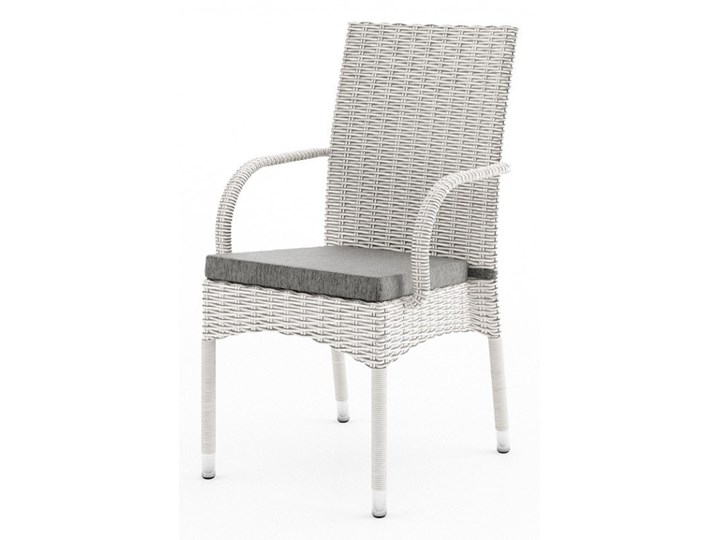 Meble ogrodowe RAPALLO 160cm royal białe Tworzywo sztuczne Technorattan Rattan Aluminium Stoły z krzesłami Zawartość zestawu Krzesła