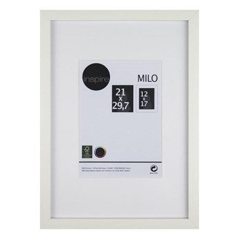 Ramka na zdjęcia Milo 21 x 29.7 cm biała MDF Inspire
