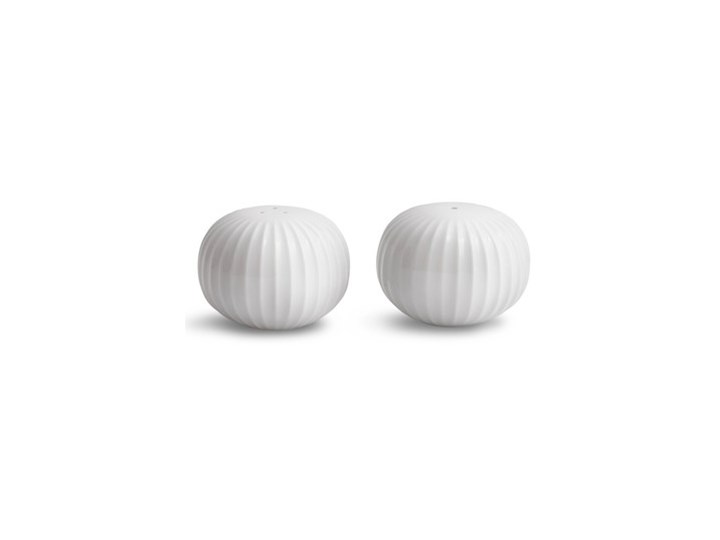 Zestaw białej solniczki i pieprzniczki z porcelany Kähler Design Hammershoi Solniczka i pieprzniczka Szkło Kolor Biały Ceramika Zestaw do przypraw Kategoria Przyprawniki