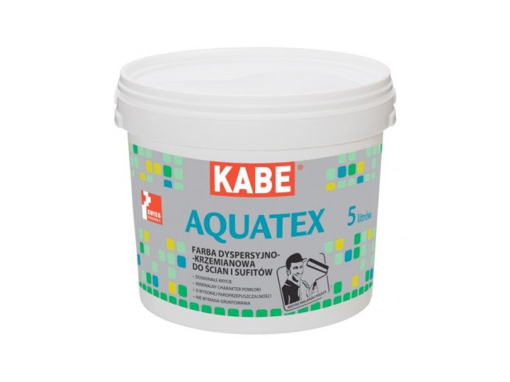 AQUATEX Farba krzemianowa oddychająca 10l Pojemność 10 L Farby do wnętrz Farby zewnętrzne Farby do kuchni i łazienki Kategoria Farby