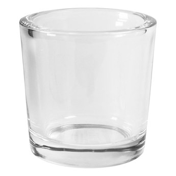 Świecznik szklany wys. 6 cm transparentny