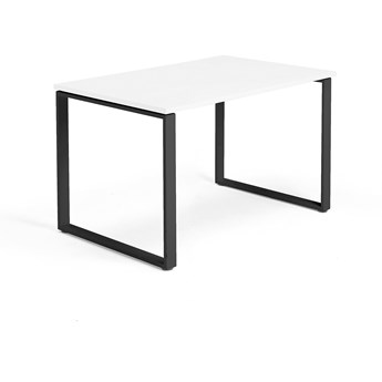 Biurko MODULUS, rama O, 1200x800 mm, czarny, biały