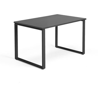 Biurko MODULUS, rama O, 1200x800 mm, czarny, czarny