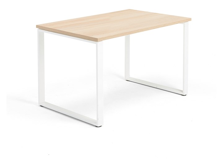 Biurko MODULUS, rama O, 1200x800 mm, biały, dąb Szerokość 120 cm Stal Biurko tradycyjne Głębokość 80 cm Kategoria Biurka Styl Nowoczesny