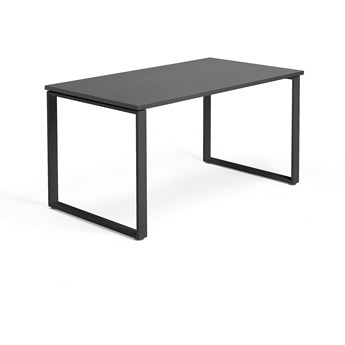 Biurko MODULUS, rama O, 1400x800 mm, czarny, czarny