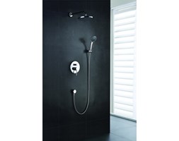 Blue Water zestaw prysznicowy podtynkowy z deszczownicą i prysznicem DEN-ZKP.150C metal Wyposażenie z baterią
