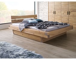 Łóżko dębowe Dream Bedroom / Greta 200x200 Rozmiar materaca 200x200 cm Łóżko drewniane drewno Pojemnik na pościel Bez pojemnika