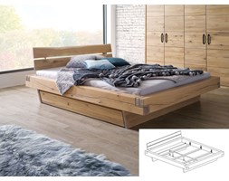 Łóżko dębowe Dream Bedroom / Greta 200x200 Rozmiar materaca 200x200 cm Łóżko drewniane drewno Pojemnik na pościel Bez pojemnika