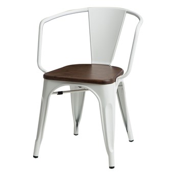 Krzesło Paris Arms Wood białe sosna orze ch