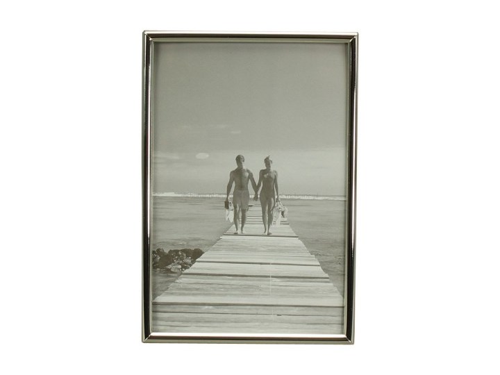 RAMKA NA ZDJĘCIE METALOWA SREBRNA " MINIMAL " 10x15cm Ramka na zdjęcia Kolor Srebrny Rozmiar zdjęcia 10x15 cm
