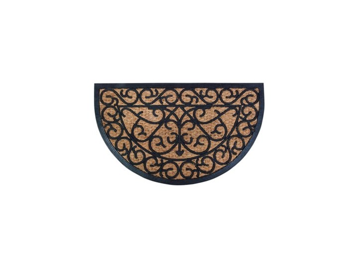 Gumowa półokrągła wycieraczka z włóknem kokosowym Esschert Design Ornamental