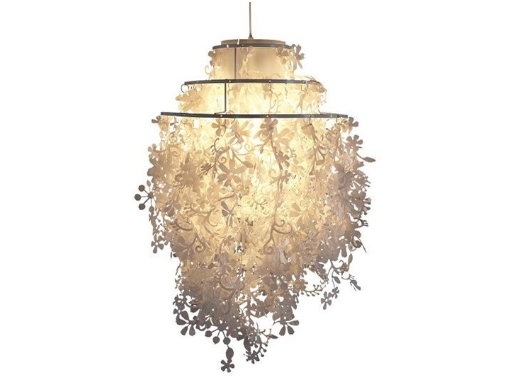 Lampa Wisząca Sufitowa Biała Nowoczesna Nylon Lampy Wiszące