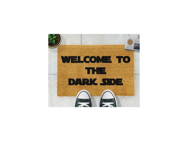Wycieraczka z naturalnego kokosowego włókna Artsy Doormats Welcome to the Darkside, 40x60 cm Kolor Czarny Włókno kokosowe Kategoria Wycieraczki