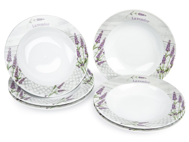 Talerz głęboki Lawenda, 6 szt., 21,5 x 4 cm Talerze Homebook