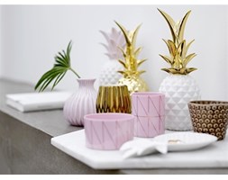 Ananas Bloomingville -biały/złoty Ceramika Owoce Styl skandynawski