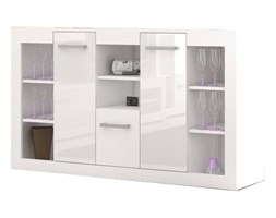 Komoda Logan Wysokość 86 cm Drewno Z witrynami Szerokość 150 cm Głębokość 42 cm Styl Nowoczesny