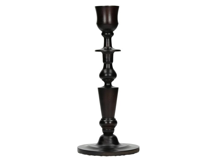 Świecznik Ulir wys. 33cm, 14 × 14 × 33 cm Kategoria Świeczniki i świece Drewno Metal Kolor Szary