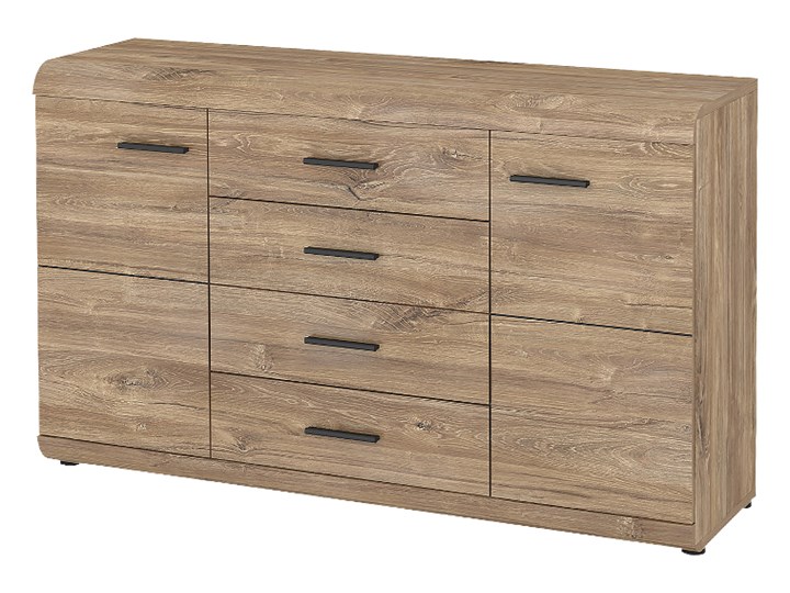 SELSEY Komoda Liberia 140 cm Drewno Głębokość 42 cm Głębokość 51 cm Z szafkami i szufladami Płyta MDF Szerokość 149 cm Wysokość 87 cm Pomieszczenie Salon