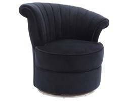 Fotel Sloane Black Szerokość 74 cm Głębokość 69 cm Wysokość 71 cm Fotel obrotowy metal Styl klasyczny