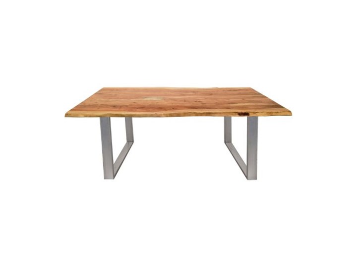 Stół Legno drewniany 180x90 cm nogi srebrne