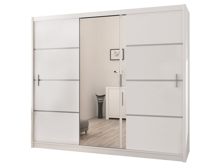 Szafa Vista 250 z lustrem - Szybka Darmowa Dostawa Szerokość 250 cm Głębokość 61 cm Wysokość 215 cm
