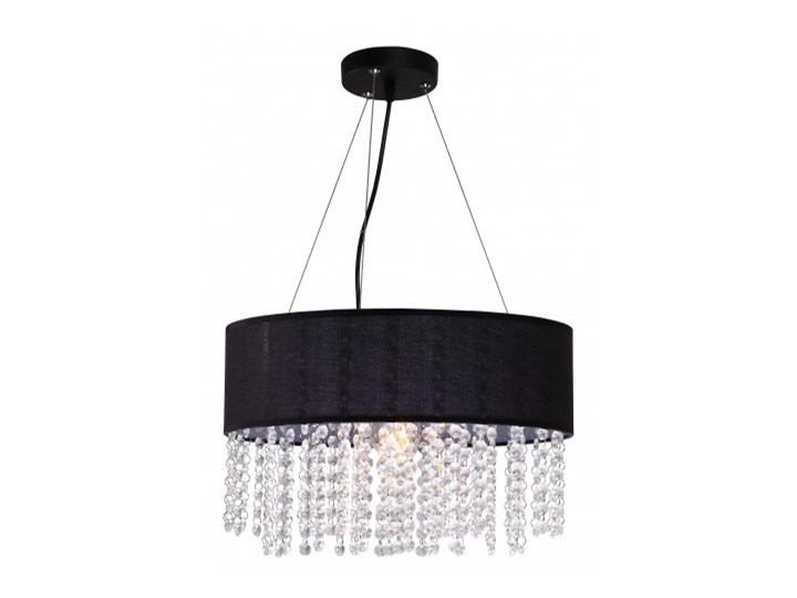 MADRYT lampa wisząca 1 x 60W E27 czarna sufitowa abażur kryształki glamour Light Prestige LP-81458/1 ...