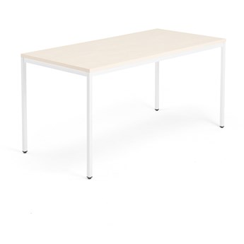 Stół MODULUS, 1600x800 mm, biały, brzoza